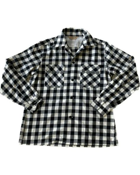 1950’s Vintage Style Block Check Shirt （IVOLY）