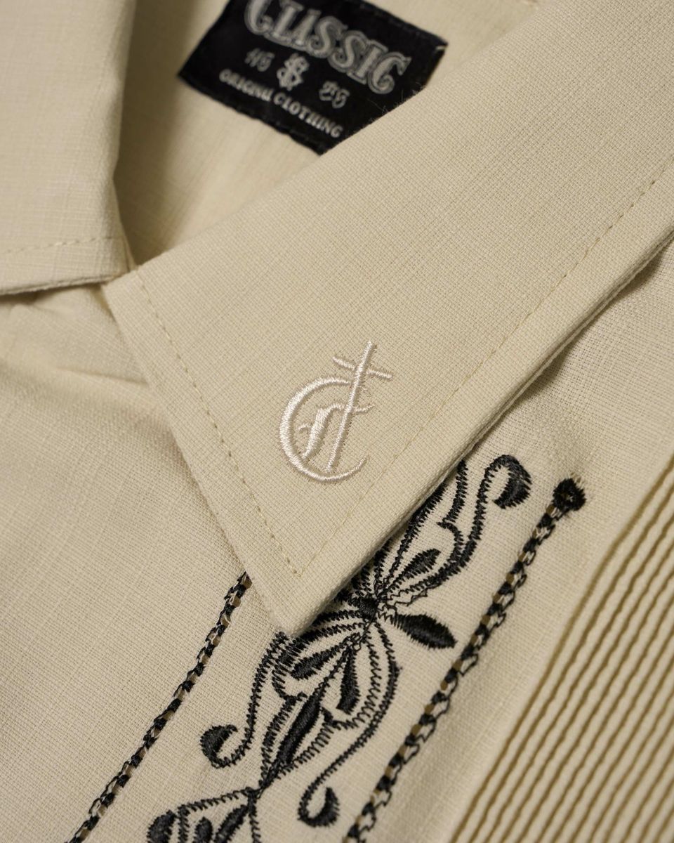 Classic× Estrella Standard【 L/S GUAYABERA】【 ARENA X NEGRO