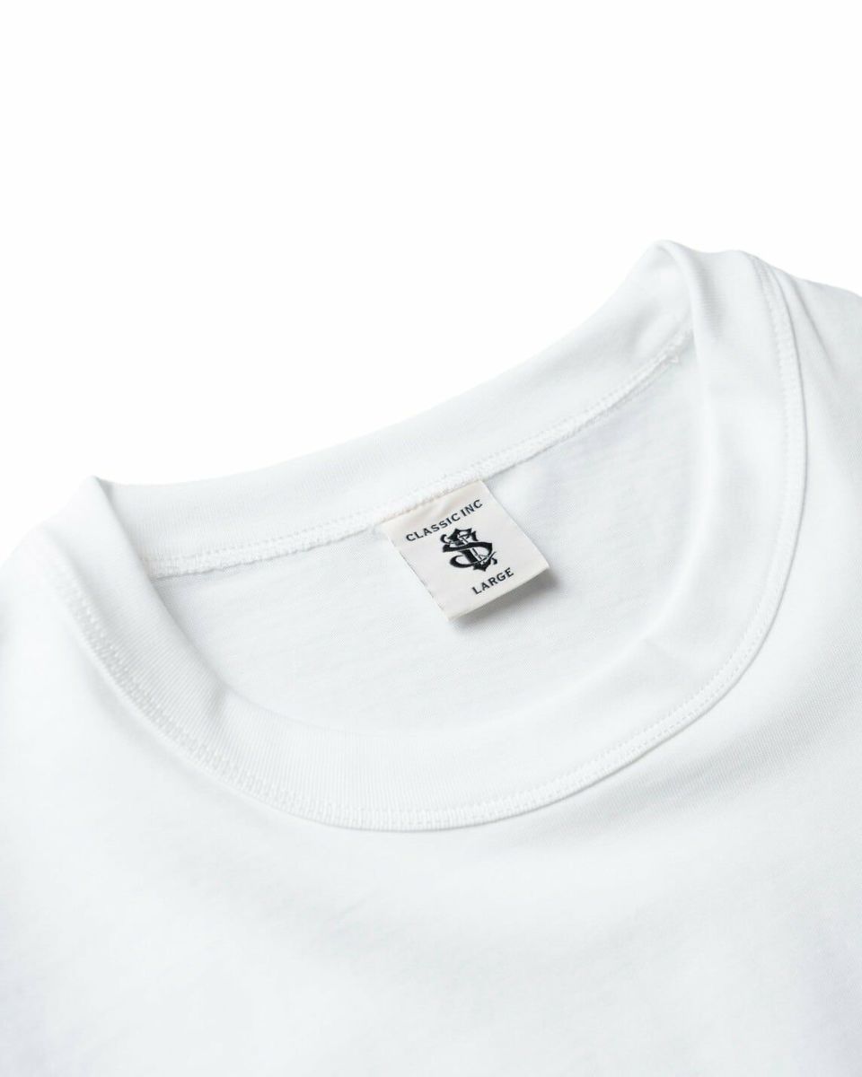 St】L/S Pack T-shirt 7.6oz（White） | Classic clothing