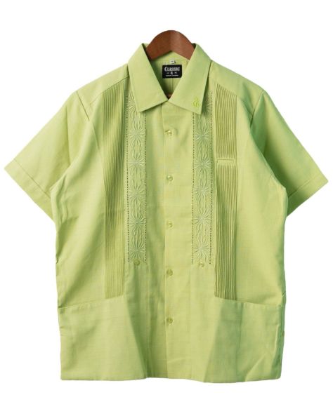 Classic× Estrella Standard【REJILLADA】【 S/S GUAYABERA】【Pistacchio× Pistacchio】