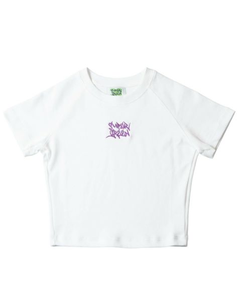 SG Letter Cropped T-shirt（White）