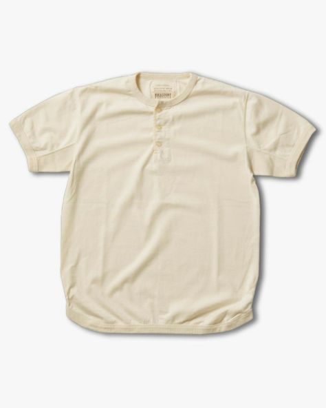 Flatseam Heavy Weight Henley T-Shirt（Ecru）