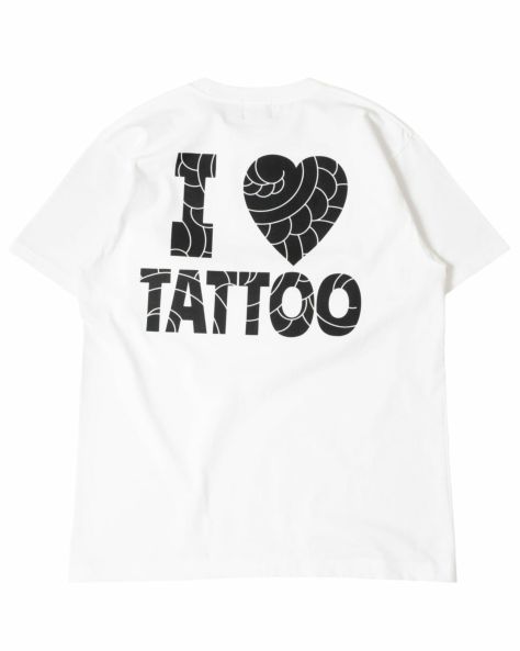 I Love tattoo S/S T-shirt（White）