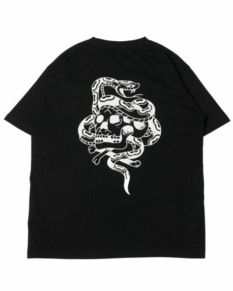 Skull snake S/S T-shirt （Black）