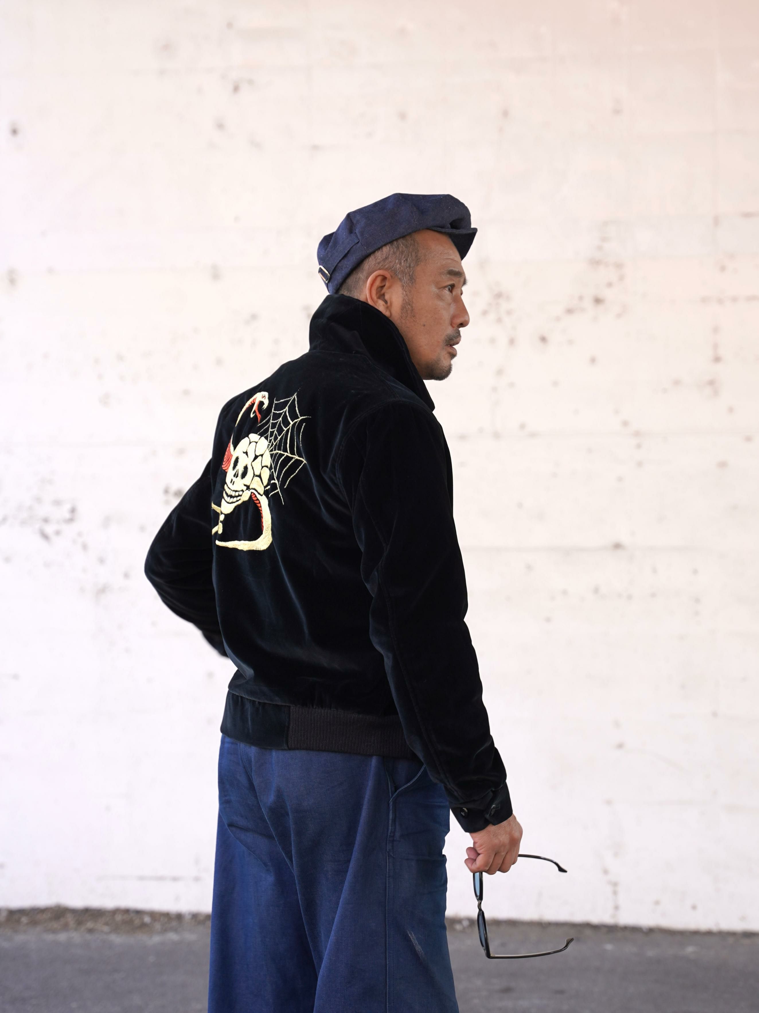 250421】50s Velvet Drizzler Jacket（Skull） | Classic clothing