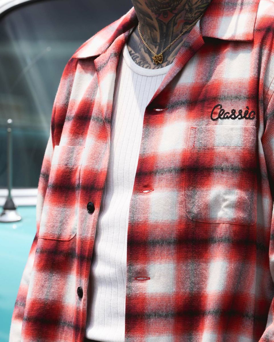 OG Ombre Check Shirt（Red） | Classic clothing