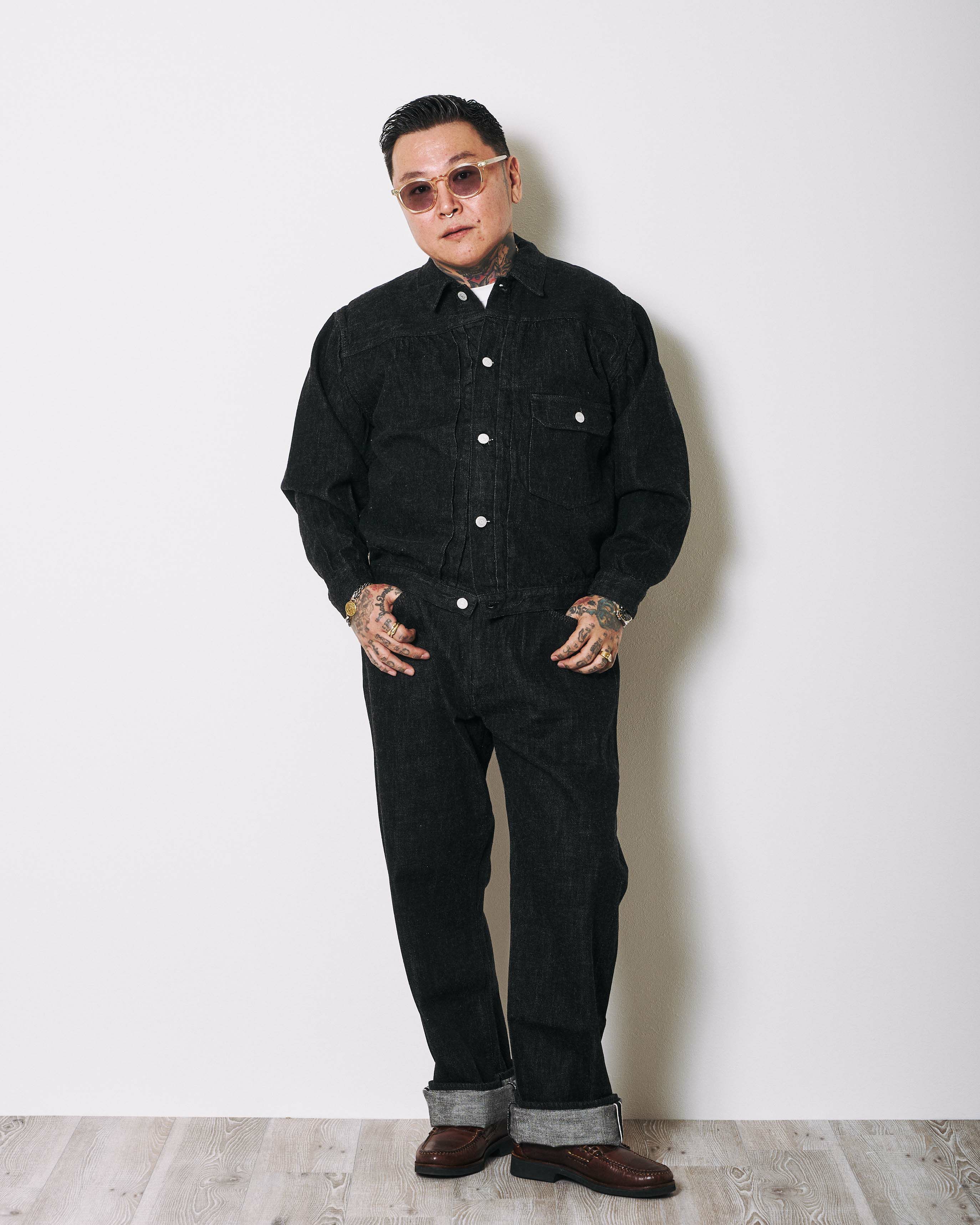 超希少　完売品　短丈　BACYKISM black denim jacket 2107BKSS Type 1 Black Denim Jacket (Super Smooth) | Classic clothing