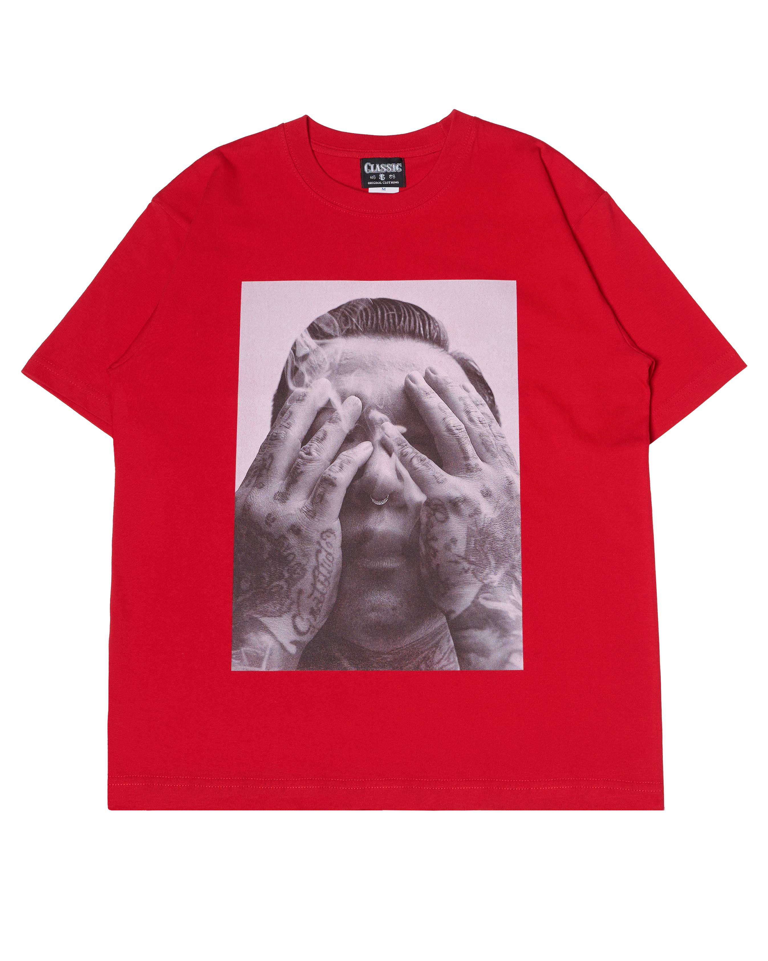 Face S/S T-shirt(Red) | Classic clothing