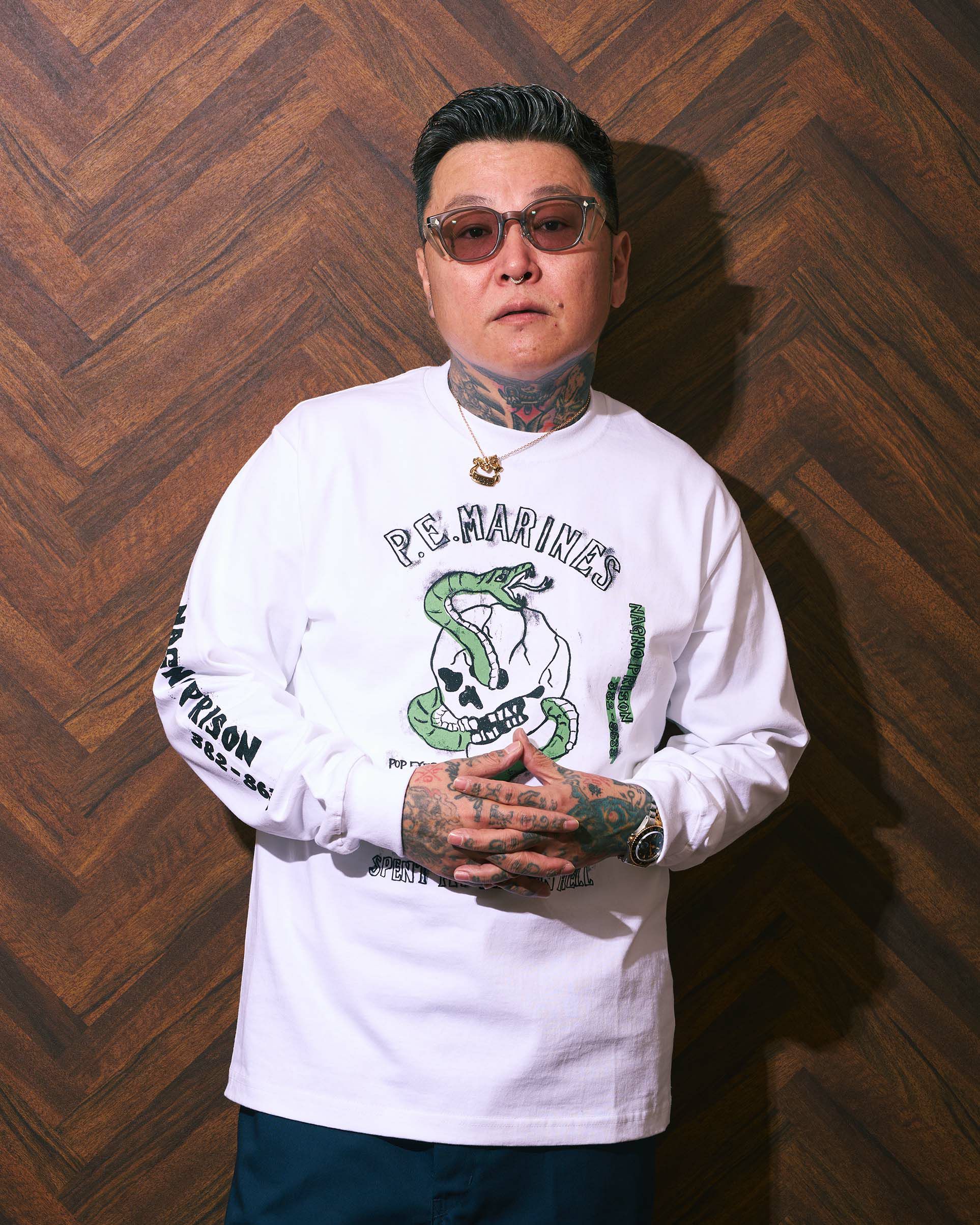 PRISON ART P.E. MARINE CORPS TEE SHIRT L/S(25AW PPE-004)の 