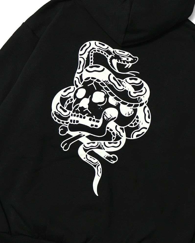 2COLOR】Skull snake Hoodie | Classic clothing